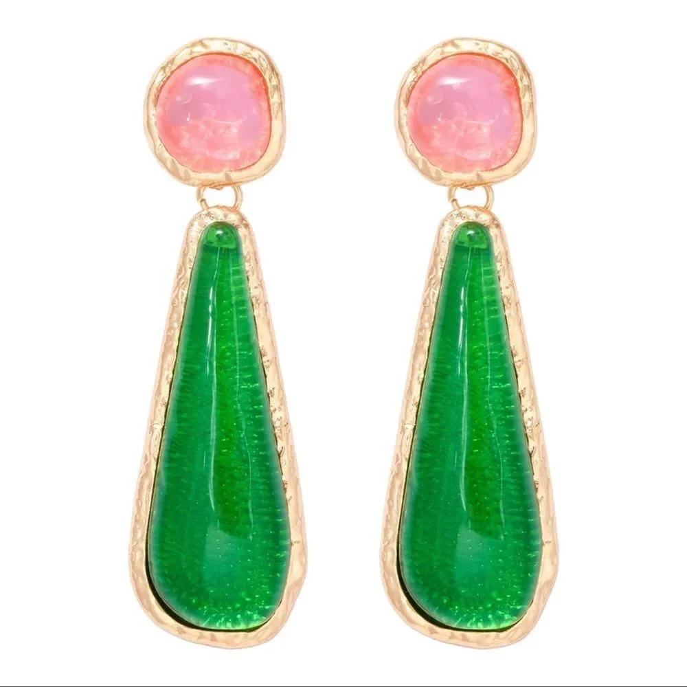 Zara Selena Gomez Gold Resin Earrings